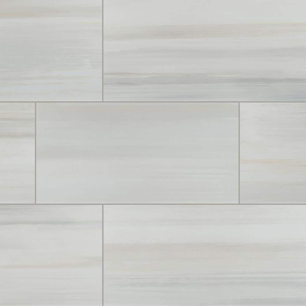 MSI Fresco Blanco 12 in. x 24 in. Matte Porcelain Stone Look Floor and Wall Tile (12 sq. ft./Case)