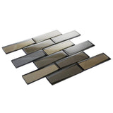 Daltile Premier Accents Frost Linear 12 in. x 13 in. x 8 mm Glass Mosaic Wall Tile (0.96 sq. ft. / piece)