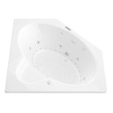 Universal Tubs Malachite Diamond 5 ft. Acrylic Corner Drop-in Whirlpool Air Bathtub in White (60 x 60 in.)