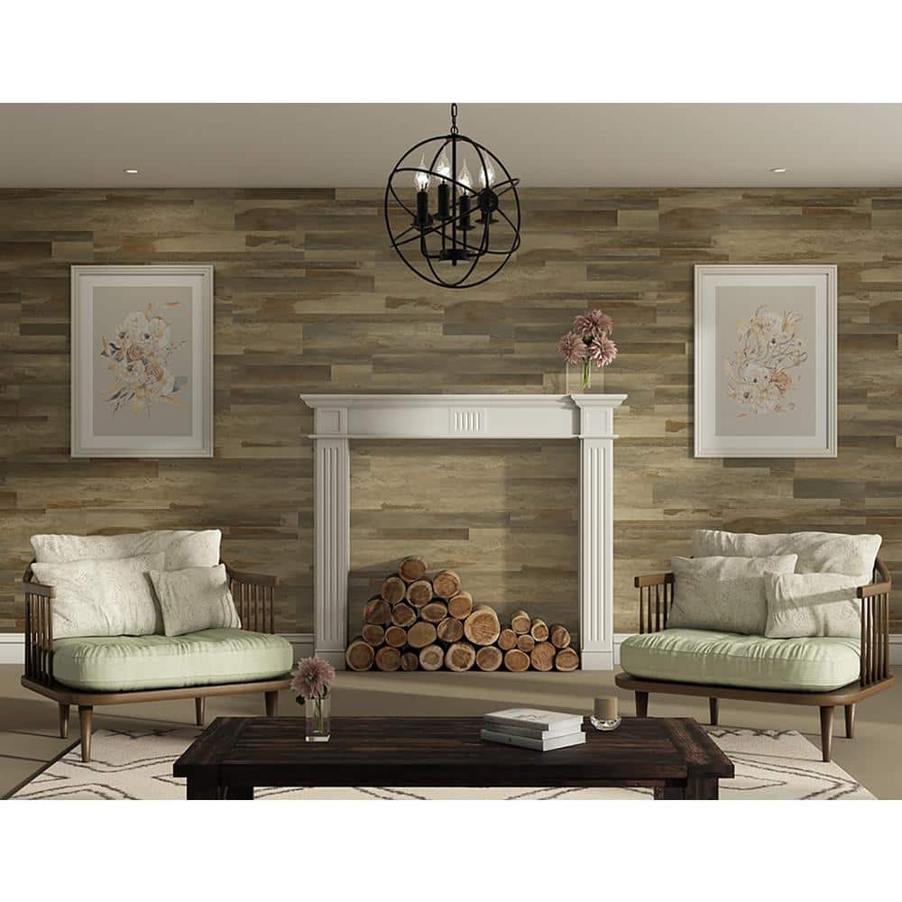 DuraDecor Weekend Warrior Fumed Distressed 3 MIL x 7-in W x 48-in L Peel & Stick Water Resistant Luxury Vinyl Flg (23.3 sf/case)