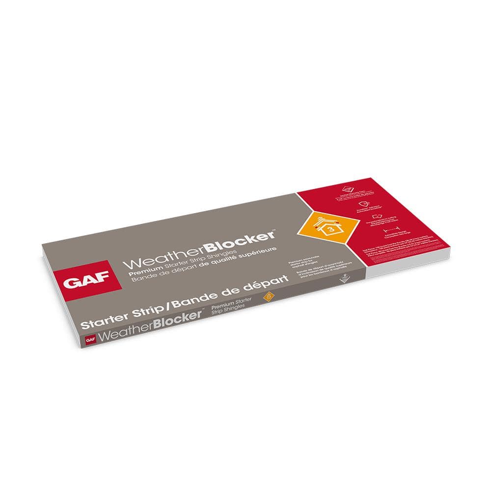 GAF WeatherBlocker Premium Eave and Rake Roofing Starter Strip Shingles - 50 ft