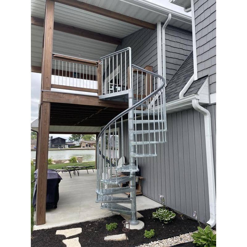 Dolle Toronto V3 PE 13 ft. 1 in. Galvanized Stair Kit