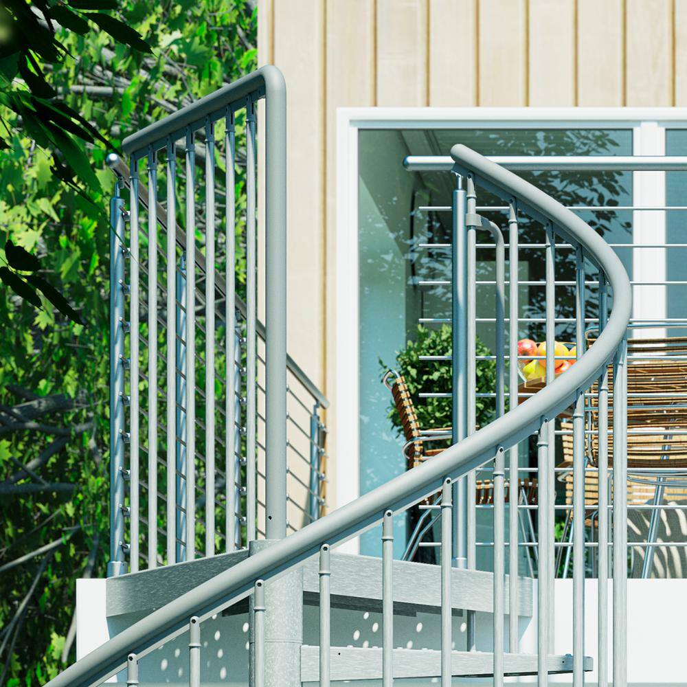 Dolle Toronto V3 PE 13 ft. 1 in. Galvanized Stair Kit