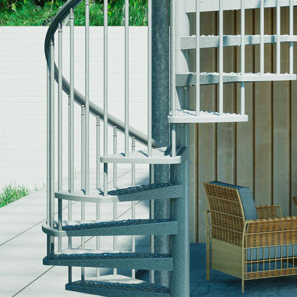 Dolle Toronto V3 PE 13 ft. 1 in. Galvanized Stair Kit
