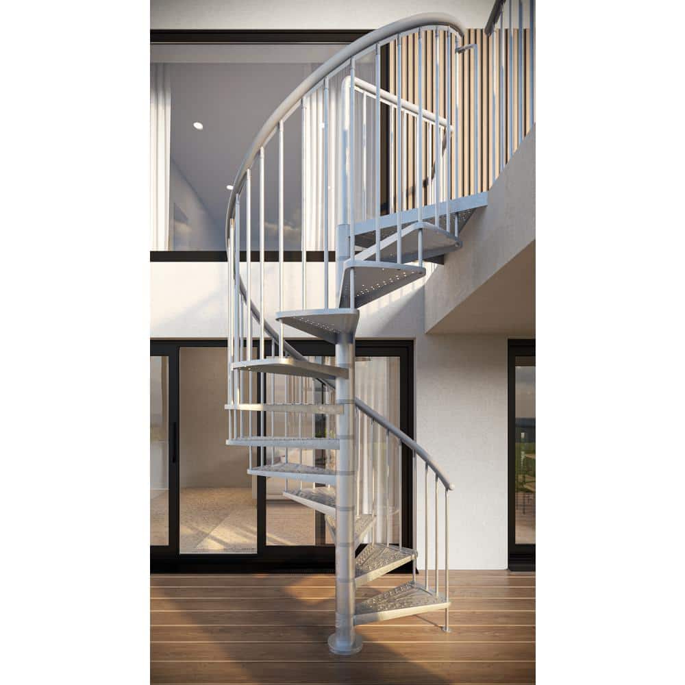 Dolle Toronto V3 PE 13 ft. 1 in. Galvanized Stair Kit