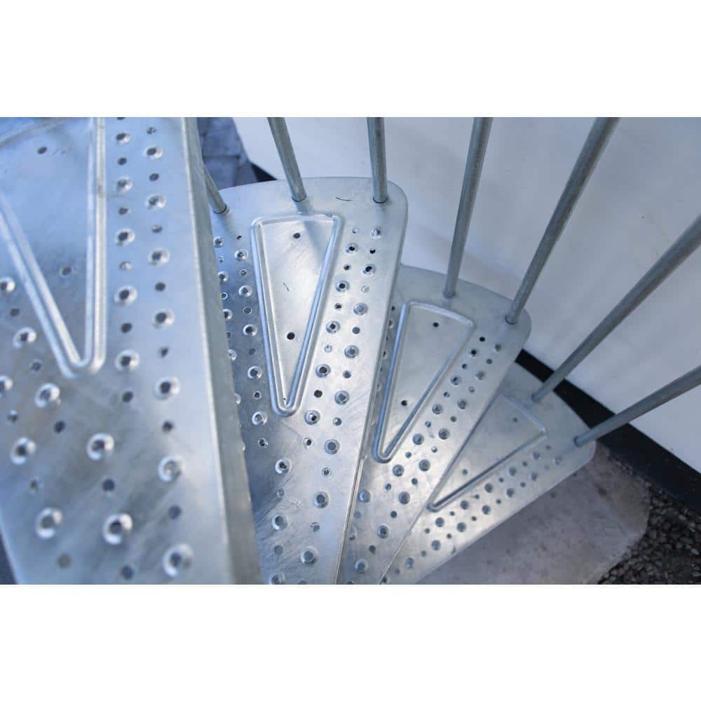 Dolle Toronto V3 PE 13 ft. 1 in. Galvanized Stair Kit