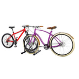 Black 2-Bike Floor Stand Garage Bike Rack