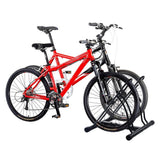 Black 2-Bike Floor Stand Garage Bike Rack