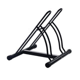 Black 2-Bike Floor Stand Garage Bike Rack