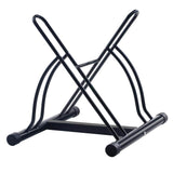 Black 2-Bike Floor Stand Garage Bike Rack