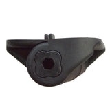 Black Nylon Polymer Self-Closing Adjustable Gate Hinges with Alignment Legs (2-Pack)