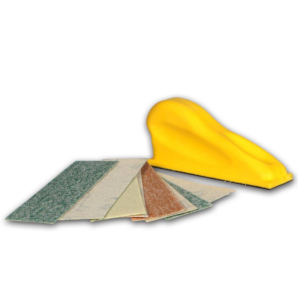 Gator MicroZip 1 in. x 3-1/2 in. All-Purpose Hook and Loop Assorted Grits Detail Sanding Block Kit