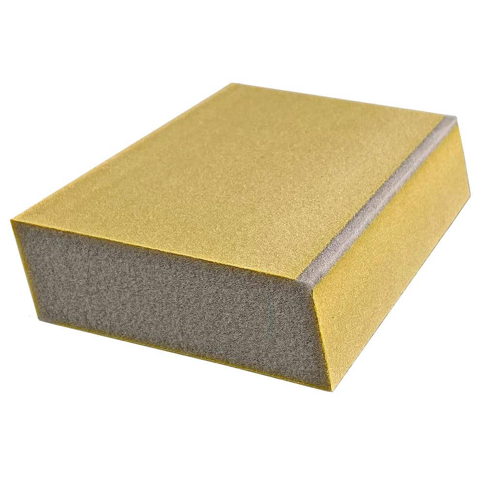 Gator Edge Protect 3 in. x 5 in. x 1 in. 400-Grit Angled Medium Sanding Sponge Sheet
