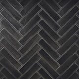 Stacy Garcia Artblock Nero Black 4x16 Matte Porcelain Tile