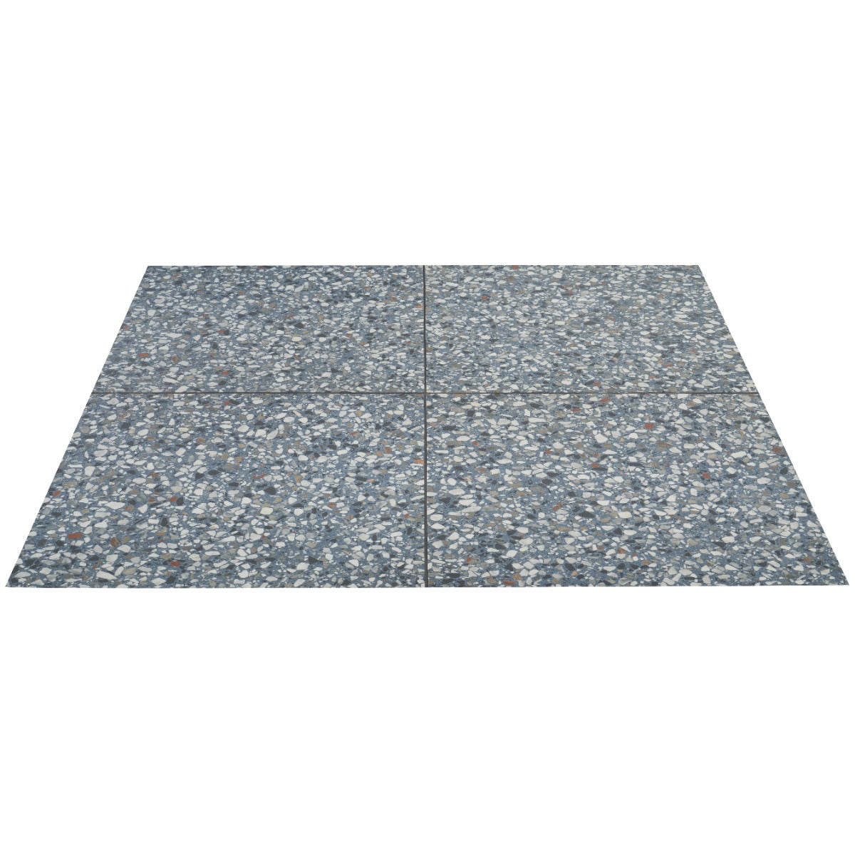 Kobe Flakes Ocean Blue 24x24 Terrazzo Look Matte Porcelain Tile - Lux Tile