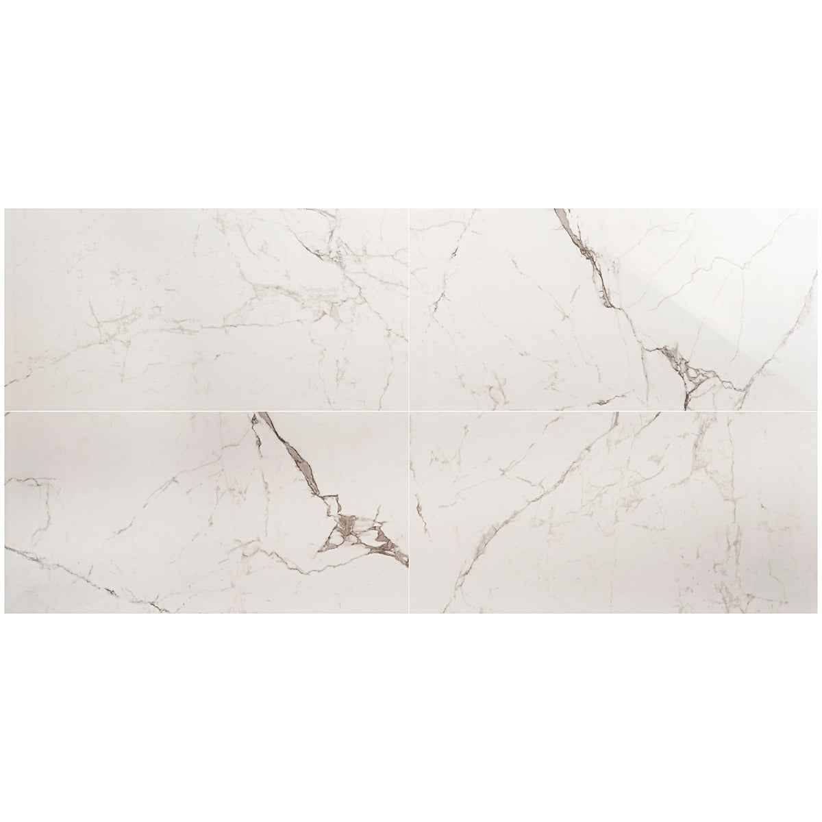 DreamStone Statuario Venato White 24x48 Polished Porcelain Tile