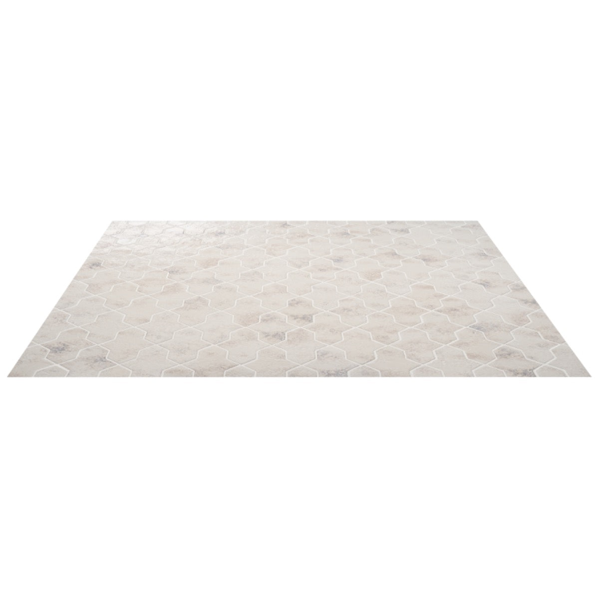 Greta Cruz Seashell White 5x8 Glossy Textured Porcelain Tile