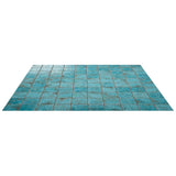 Greta Lagoon Blue 5x5 Glossy Textured Porcelain Tile by Lux Tile