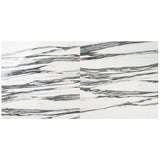Drama Fall Black & White 24x48 Polished Porcelain Tile - Lux Tile