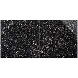 Bejeweled Black Multicolor 24x48 Polished Porcelain Tile - Lux Tile