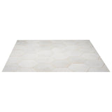 Kalay White 9" Hexagon Polished Porcelain Tile - Lux Tile