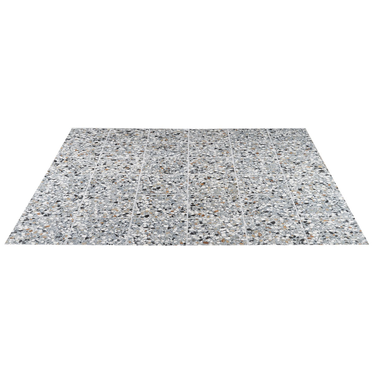 Chips Macro Azur Blue 8x8 Matte Porcelain Tile - Terrazzo Look