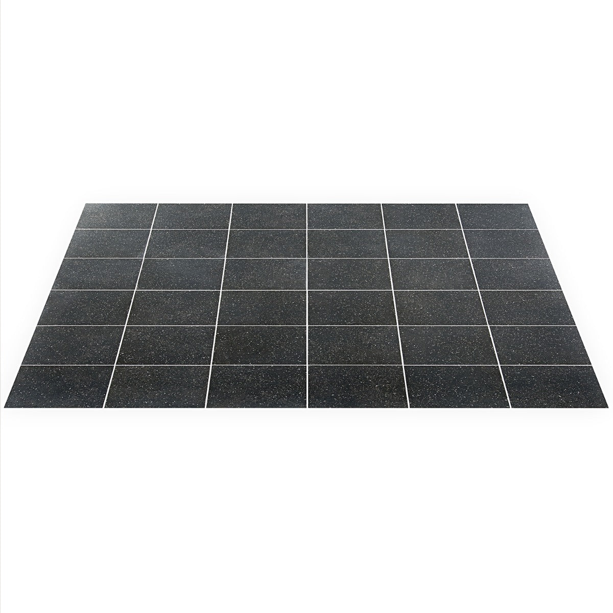 Elizabeth Sutton Charcoal Black Terrazzo 8x8 Matte Porcelain Tile