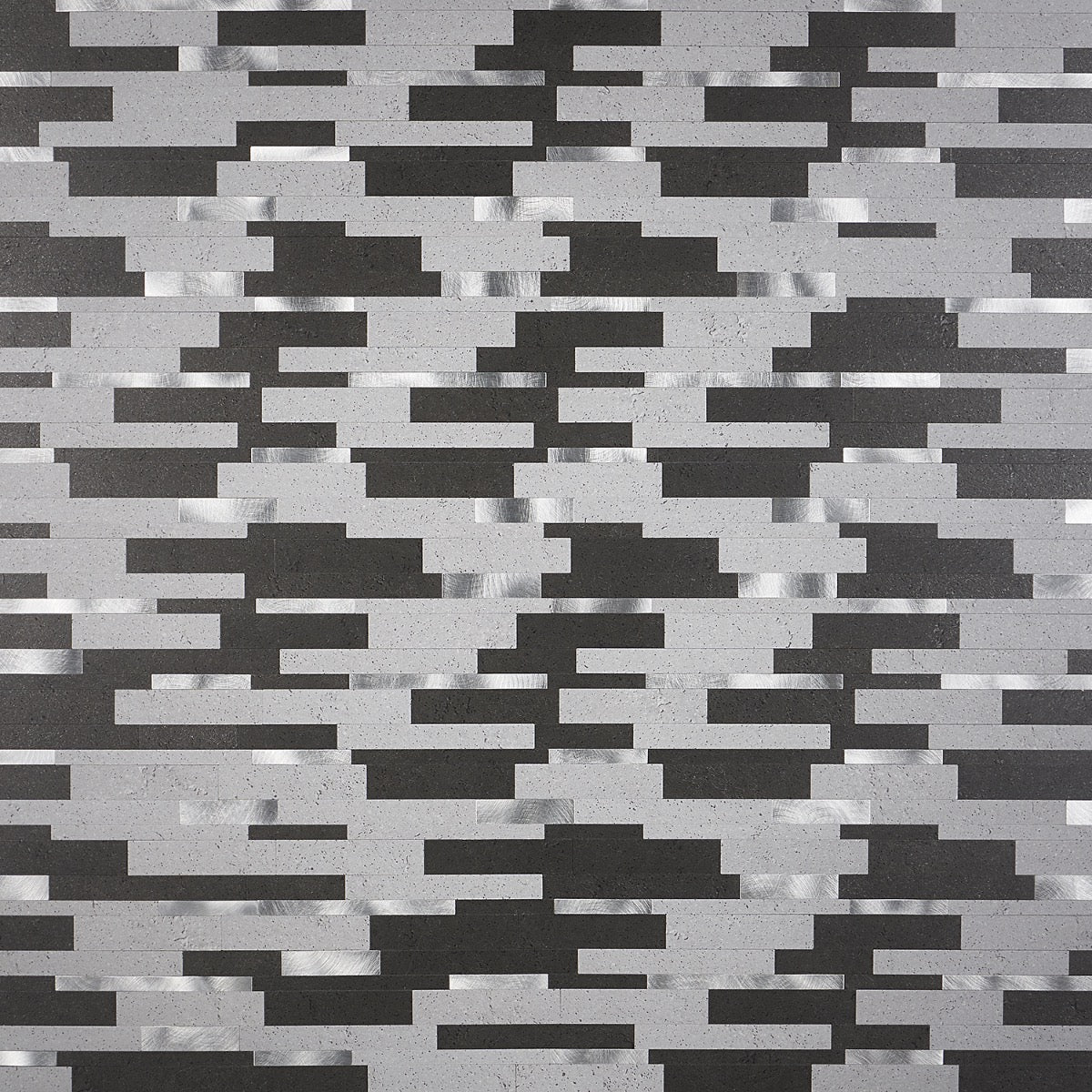 Bond Tile Easy Luxe Metalway Gray 11.81 in. x 11.81 in. SPC Peel and Stick Tile (0.96 Sq. Ft. / Sheet)