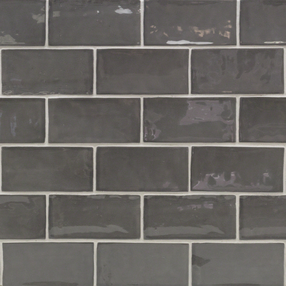 Lancaster Driftwood Gray 3x6 Polished Ceramic Subway Tile