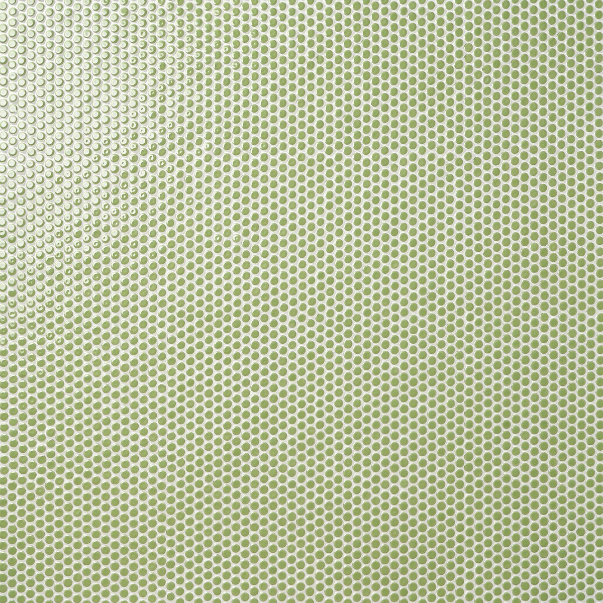 Eden Electric Lime Green Penny Round Polished Porcelain Mosaic Tile