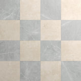 Fortunato Marfil Beige and Amani Gray 12x12 Matte Porcelain Checkerboard Tile