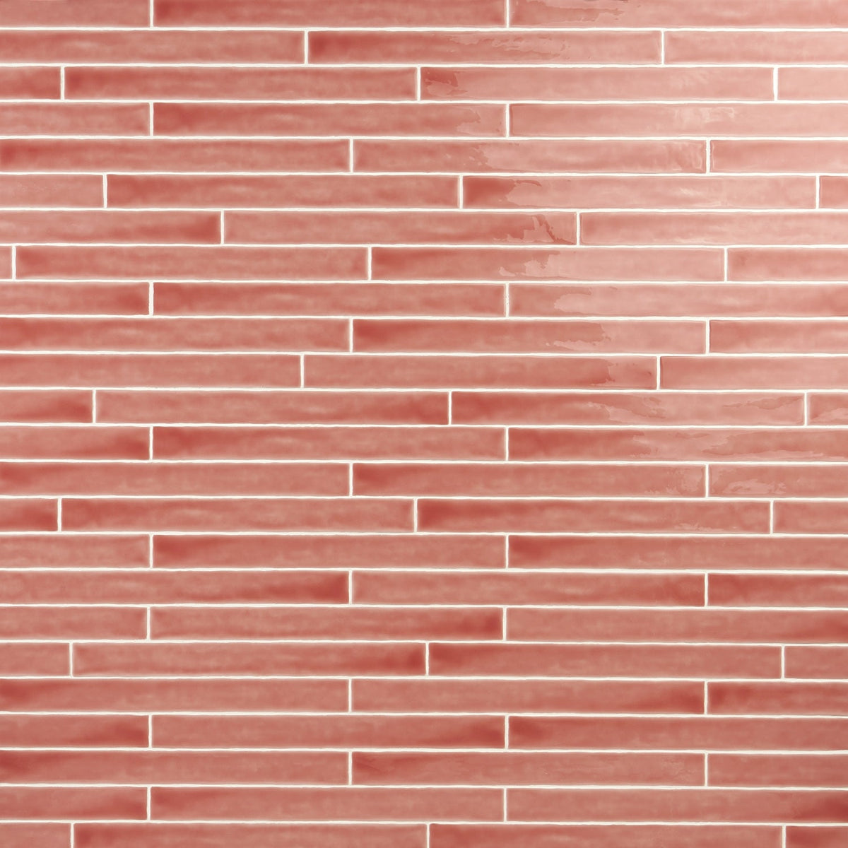 Carolina Coral Pink 2x20 Polished Ceramic Wall Tile by Lux Tile