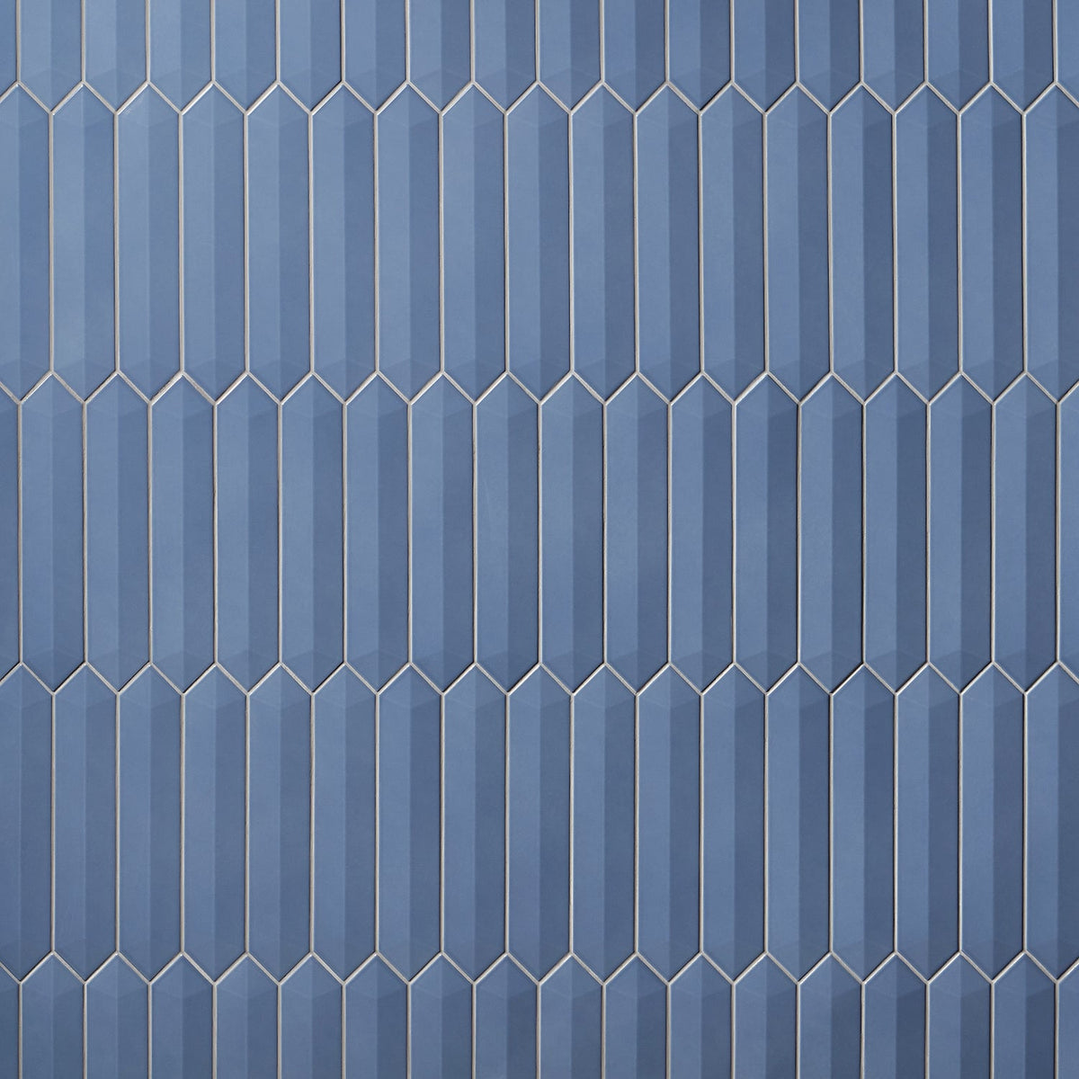 Kent Marine Blue 3D Picket Polished Ceramic Wall Tile - Lux Tile