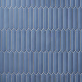 Kent Marine Blue 3D Picket Polished Ceramic Wall Tile - Lux Tile