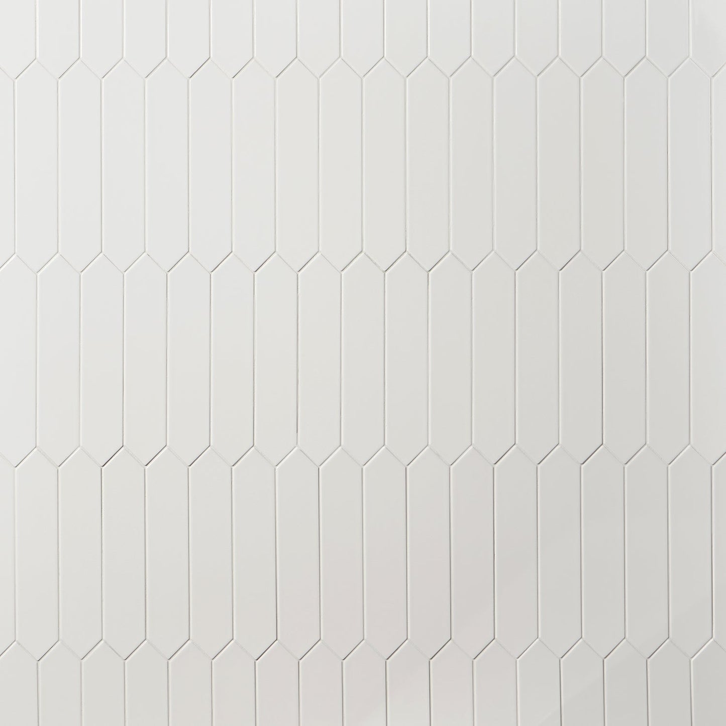 Kent White 3x12 Picket Polished Ceramic Wall Tile by Lux Tile