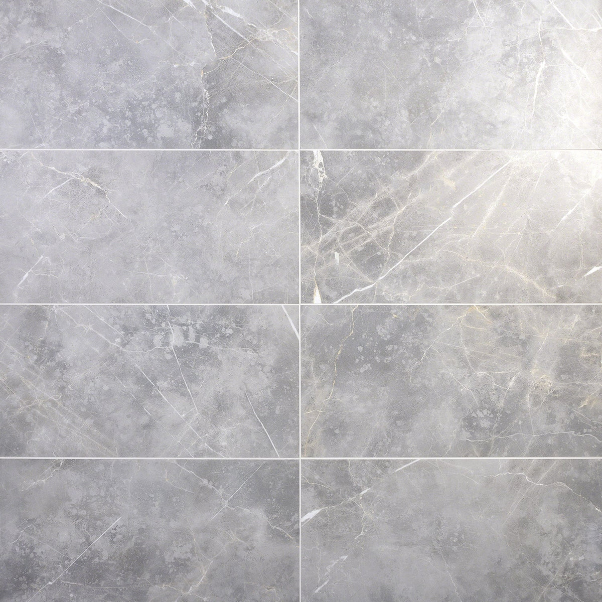 Lux Tile Marble Tech Grigio Imperiale Gray 12x24 Matte Porcelain Tile