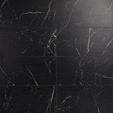 Marble Tech Port Laurent Black 12x24 Matte Porcelain Tile - Lux Tile