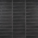 Stacy Garcia Artblock Nero Black 4x16 Matte Porcelain Tile