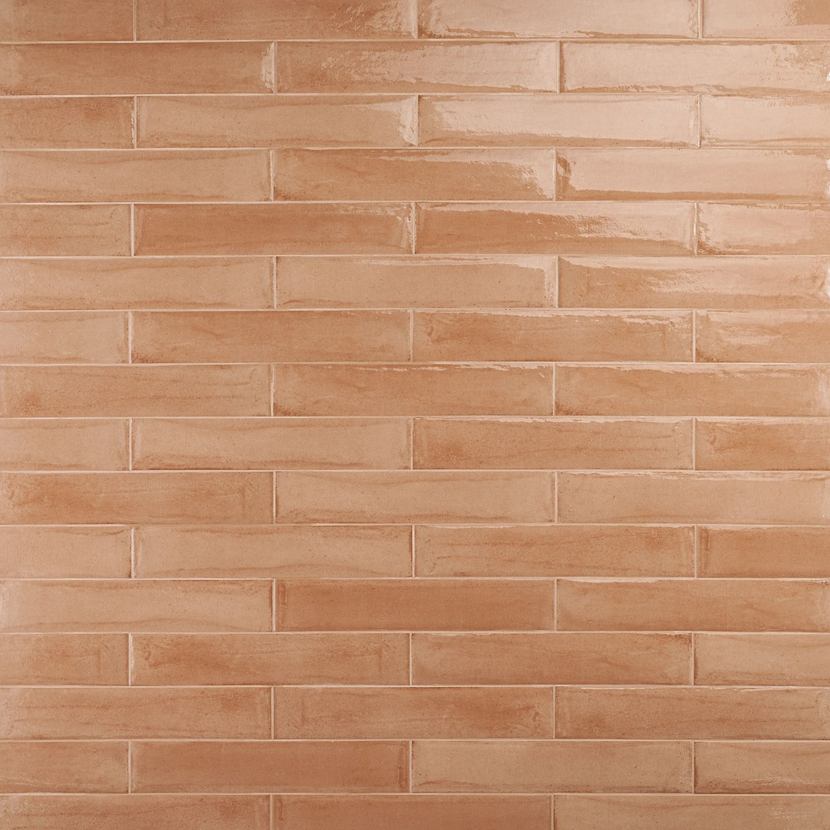 Lux Tile Paint Terracotta Brown 3x16 Glossy Porcelain Subway Tile