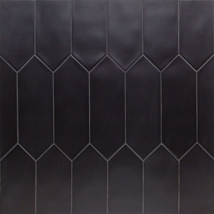 Aliante Black 4x12 Picket Matte Porcelain Tile for Walls and Floors