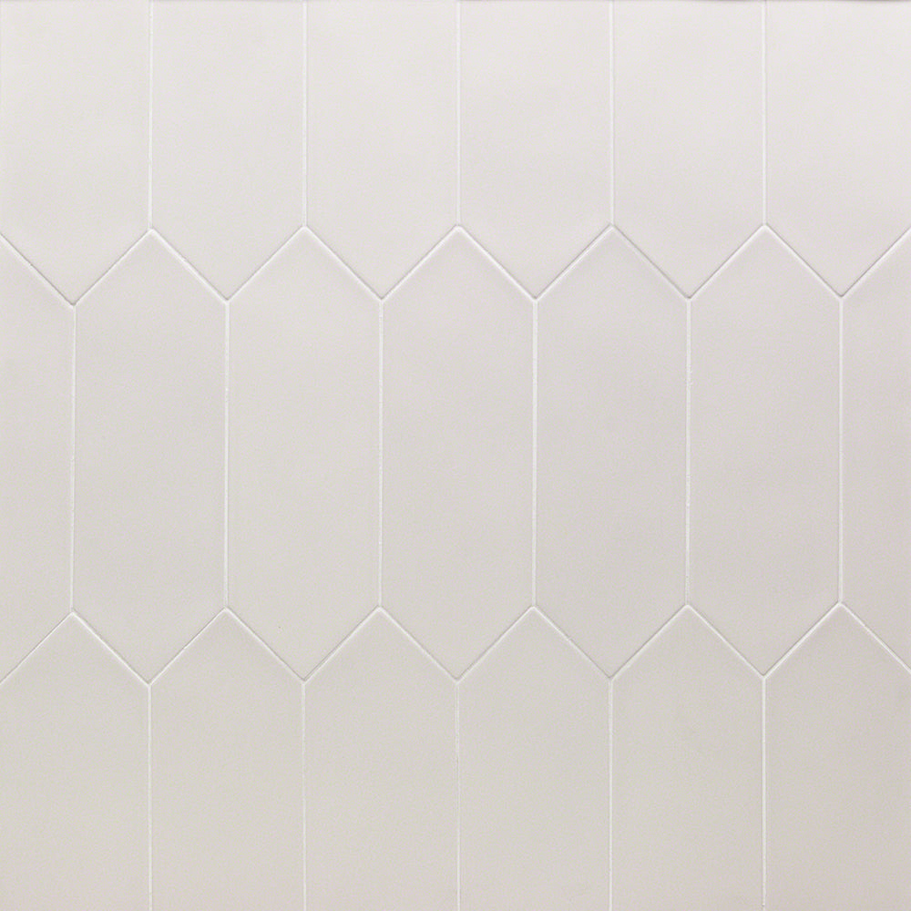 Lux Tile Aliante White 4x12 Picket Matte Porcelain Tile