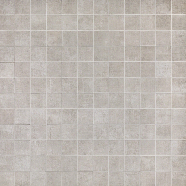 Lux Tile Cement Silver Matte Porcelain Mosaic Tile 2x2