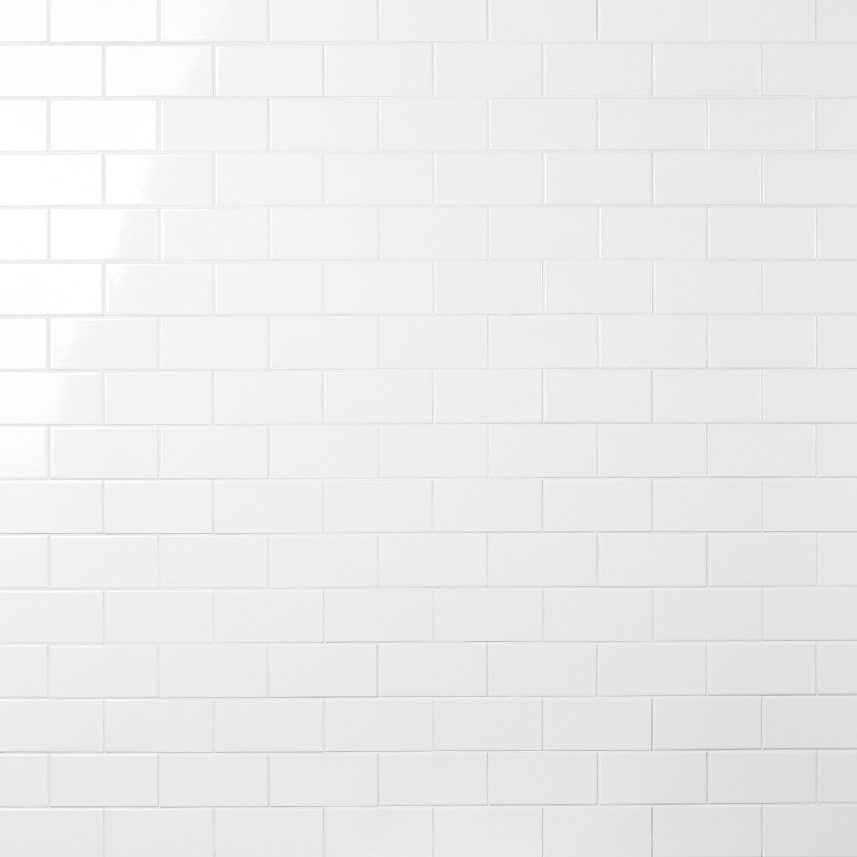 Basic White 3x6 Polished Ceramic Subway Wall Tile