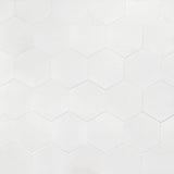 SymetroHex White 10" Matte Porcelain Tile - Lux Tile