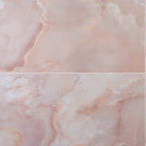 Jewel Onyx Coral Pink 24x48 Polished Porcelain Tile by Lux Tile