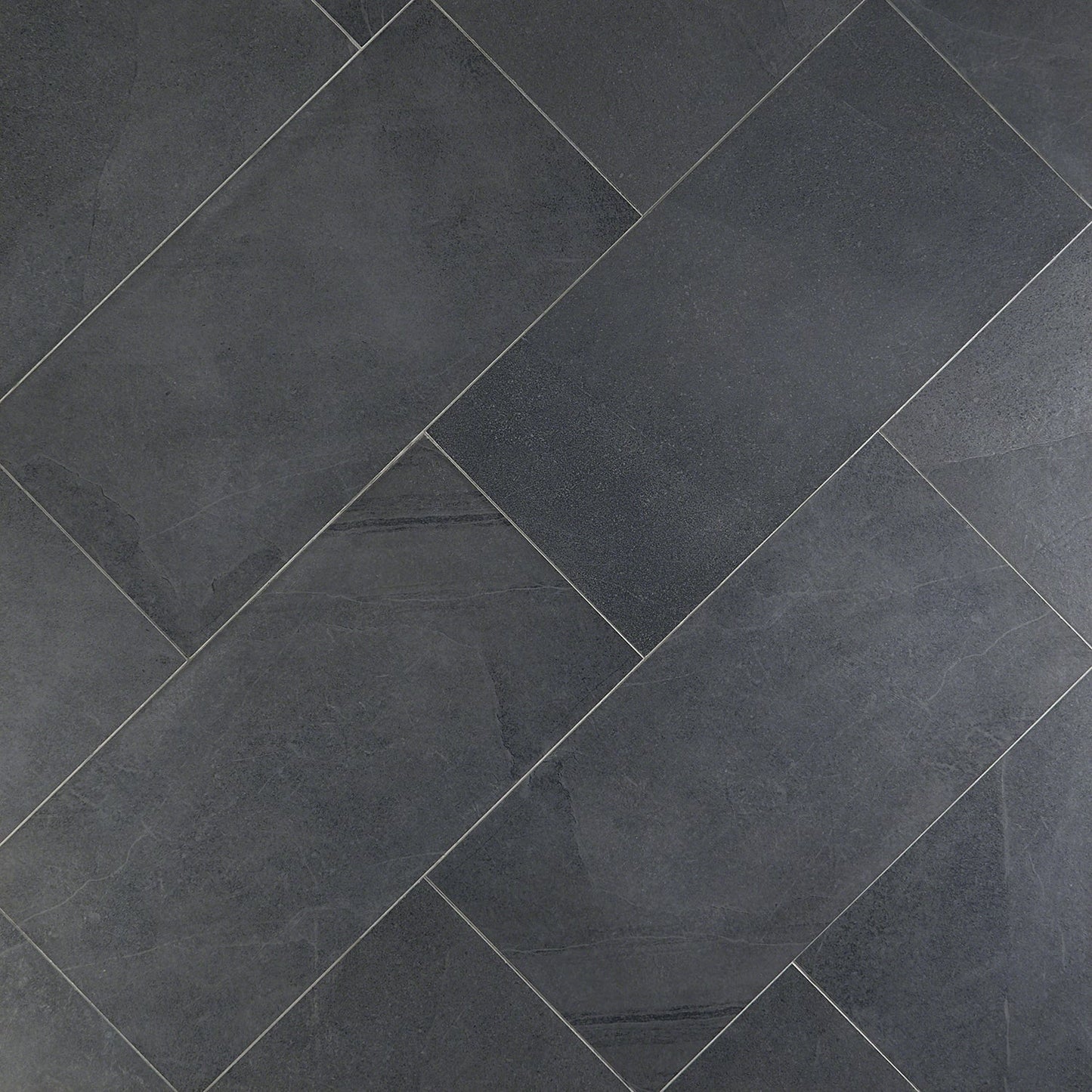 Fordham Nero Black Matte Porcelain Tile 12x24 - Durable Stone Look