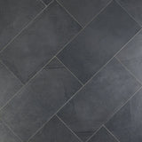 Fordham Nero Black Matte Porcelain Tile 12x24 - Durable Stone Look