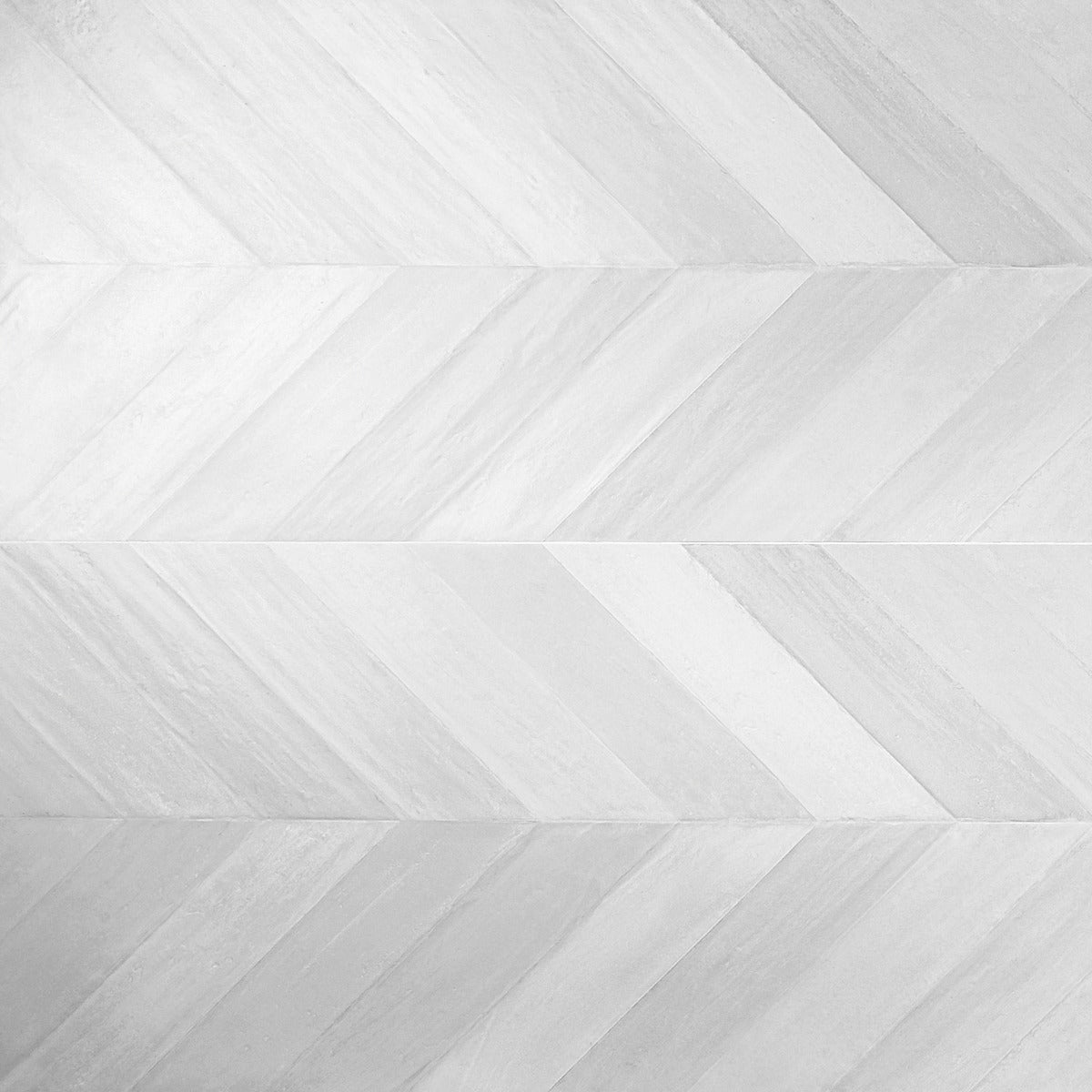 Lux Tile Sculpt White Chevron 24x48 Natural Porcelain Tile