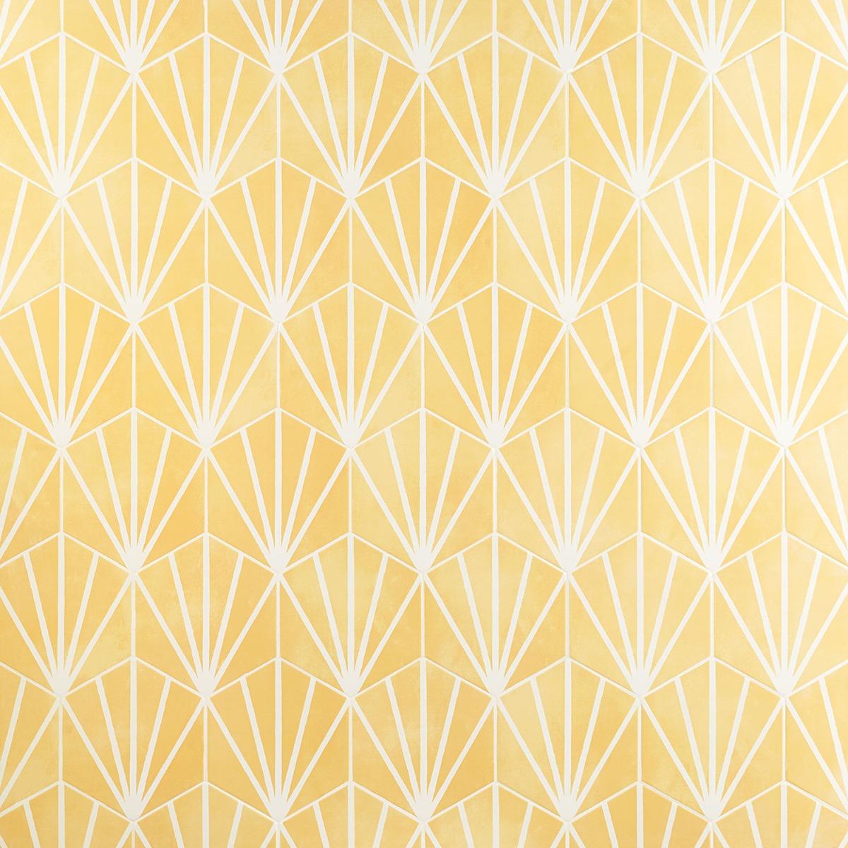 HexArt Deco Yellow 8" Hexagon Matte Porcelain Tile by Lux Tile