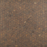 Lux Tile Portrait Copper 2" Hexagon Matte Porcelain Mosaic Tile